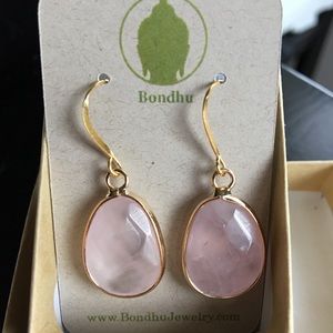 1 Left! Rose Quartz Drop Earrings